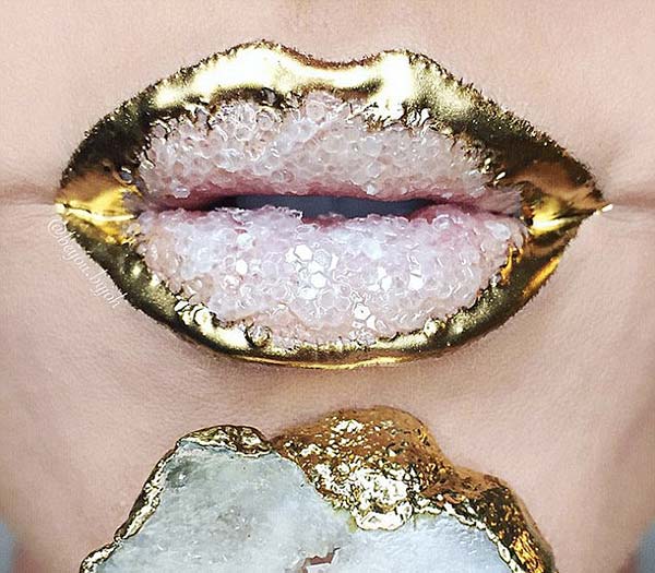 tendances beauté lip art crystal lips